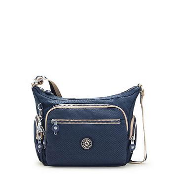 Kipling Gabbie Small Printed Crossbody Bags Endless Blue Embossed | AU 1148ZU